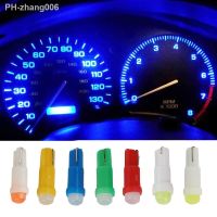 10pcs T5 Led Bulb Car Led Interior Dashboard Gauge Lamps 1SMD W1.2W W3W Wedge Warming indicator Wedge Yellow Blue