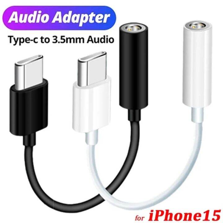 Type C Male To 3.5mm Jack Audio Cable for IPhone 15 Pro Earphone Cable