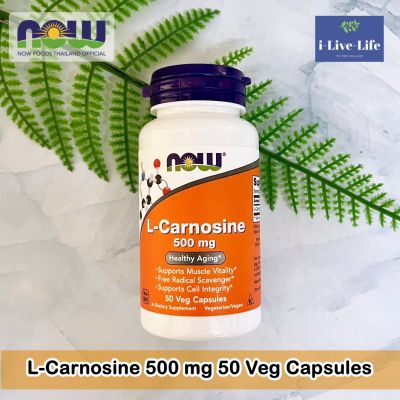 คาร์โนซีน L-Carnosine 500 mg 50 Veg Capsules - Now Foods