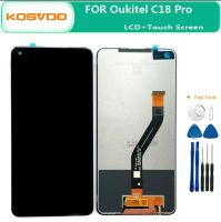 C18 Oukitel Pro อะไหล่หน้าจอ LCD สำหรับหน้าจอสัมผัส Oukitel C18pro ใหม่ของแท้ + เครื่องมือถอดประกอบ