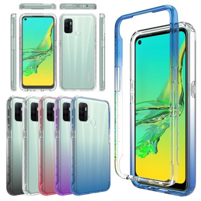 「Enjoy electronic」 For OPPO A53 Case OPPO A54 4G A94 4G A93 Shockproof Hybrid Gradient Color Phone Cover OPPO A54 5G A74 5G A12 A15 A72 A52 A16
