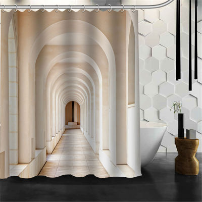 Custom Arch Space Landscape Shower Curtains Hooks Bathroom Waterproof Bath Room Home Decor Decoration 3D Print 211201-9