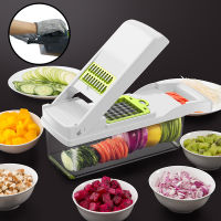 Multifunctional Vegetable Cutter Fruit Vegetables Slicer Carrot Potato Onion Chopper with Basket Grater Kitchen Accessories