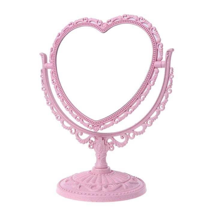 2sides-heart-shaped-makeup-mirror-rotatable-stand-table-compact-mirror-dresser-831e