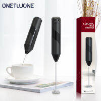 Onetwone เครื่องตีฟองนมไฟฟ้า,เครื่องตีฟองนมลาเต้กาแฟคาปูชิโนเครื่องผสมไข่หัวตีทำจากสเตนเลสสตีล304แบตเตอรี่มือถือพร้อมกล่องใส่