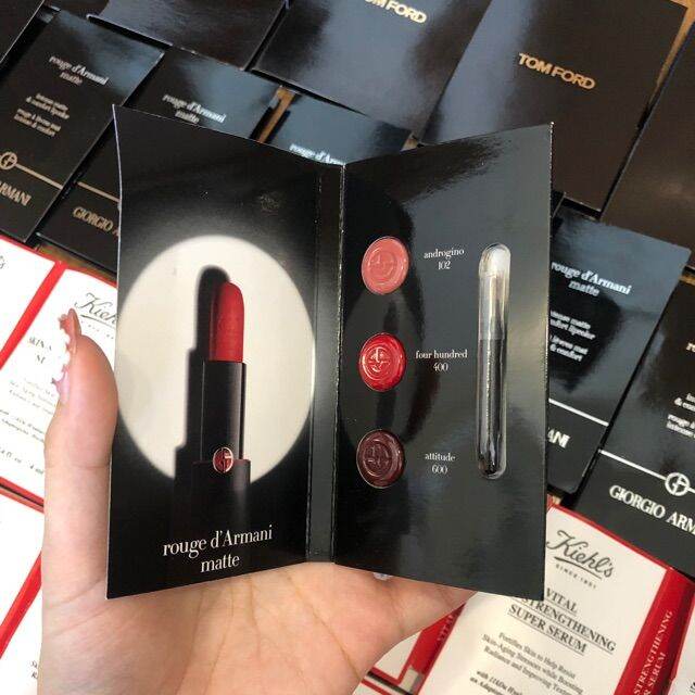 HCM]Vỉ son 3 màu Giorgio Armani Rouge d'Armani matte 