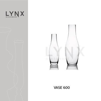 LYNX - VASE 600 - แจกันแก้ว แจกันดอกไม้ แฮนด์เมด เนื้อใส ทรงโบว์ลิ่ง มีให้เลือก 2 ขนาด คือ ความสูง 27.5 ซม. และ 35 ซม.