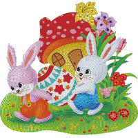 DIY Special Shaped Diamond Painting Wreath Kits easter bunny eggs Picture Art Crafts Rhinestone Garland Door Wall Decor Gifts