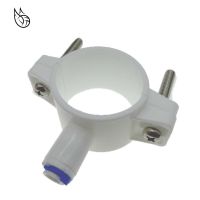 ✶ RO Water 40mm Drain Waste Water Pipe Clamp Saddle Valve Clips 1/4 OD Hose Quick Connection Reverse Osmosis Aquarium System