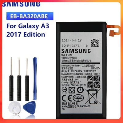 แบตเตอรี่  แท้ Samsung GALAXY 2017 Edition A3 A320 Authentic Battery 2350mAh Battery EB-BA320ABE แบตเตอรี่รับประกัน 6 เดือน แถม ฟรี ไขควง