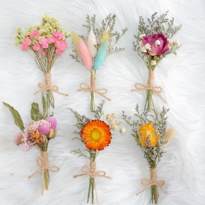 [AYIQ Flower Shop] 4ชิ้นดอกไม้แห้งธรรมชาติมินิแพมปาส์เก็บช่อดอกไม้เลี้ยงกระต่ายหางกระต่ายของตกแต่งบ้านงานแต่งงานงานเลี้ยงทาลิบ