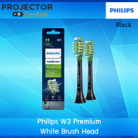 [ หัวแปรงสีฟันไฟฟ้า ] Philips Sonicare W3 Premium White replacement toothbrush heads, BrushSync technology, Black