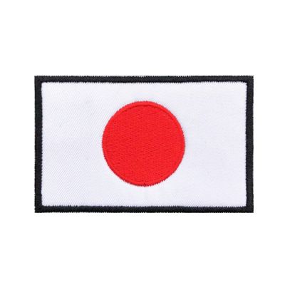 1PC Japan Flag Patches Armband Embroidered Patch Hook &amp; Loop Or Iron On Embroidery  Badge Military Stripe Adhesives Tape