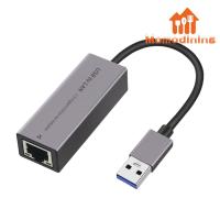 USB อะแดปเตอร์อีเทอร์เน็ต2.5G 2500Mbps USB อะแดปเตอร์อีเทอร์เน็ต Gigabit ความเร็วสูงไดรฟ์ฟรีปลั๊กแอนด์เพลย์สำหรับพีซีตั้งโต๊ะแล็ปท็อป