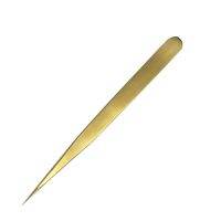 ♈✘♂ Golden Gold TweezersHigh Precision Stainless Steel Eyelash Extensions Beauty Tools Tweezers 15