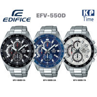 Casio Edifice นาฬิกาข้อมือผู้ชาย โครโนกราฟ เรซซิ่งสไตล์ สายสแตนเลส รุ่น EFV-550D ของแท้ ประกัน CMG