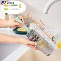 DISSO ขวดอุปกรณ์เสริมปลายคู่2ชิ้นแปรงขนนุ่มแปรงถ้วยสีขาวสีเขียวคุณภาพสูงง่ายต่อการฟองน้ำทำความสะอาดแปรงล้างขวดทำความสะอาดคราบขวดถ้วย