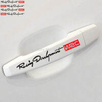 40 X ใหม่ล่าสุด Racing Development WRC Creative Car Door Handle Decals สติ๊กเกอร์ออกแบบสีคู่