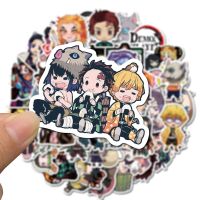 hot【DT】 50pcs Demon Slayer Kimetsu No Yaiba Anime Sticker Props Car Tanjirou Nezuko Decal Stickers