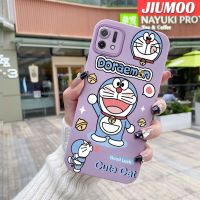 JIUMOO เคสปลอกสำหรับ OPPO A16K A16E เคสกรณีการ์ตูนโดราเอมอนการออกแบบใหม่ซิลิโคนปลอกเต็มเลนส์ปกกล้องกันกระแทกกรณีการป้องกัน Softcase