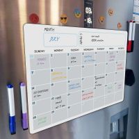 ☊☃▧ A3 Magnetic Whiteboard Dry Erase Calendar Set Whiteboard Weekly Planner for Refrigerator Fridge Kitchen Home 17X12 inch