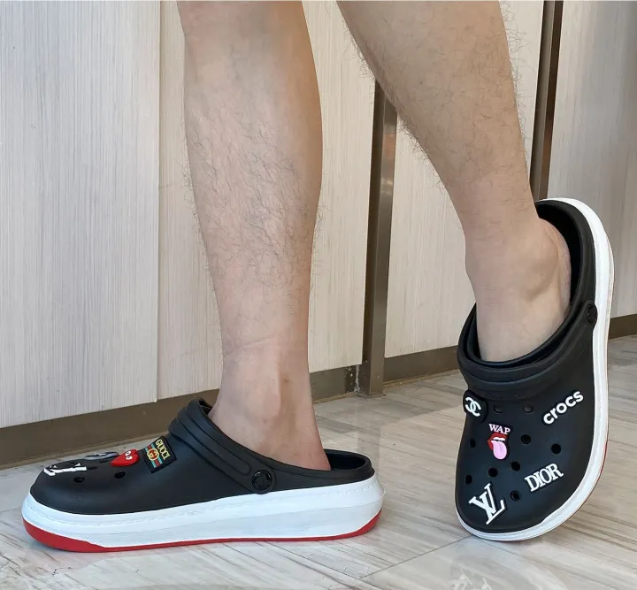 NEW ARRIVAL!!! Crocs Korean Fashion Flip Flops with jibbits for men |  Lazada PH