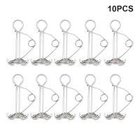 Pack of 10 Spring Deck Pegs Nail Rope Buckles Portable Stainless Steel Windproof Awning Tent Canopy Stakes Hiking