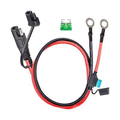 SAE To O Ring Terminal 60cm Heavy Duty 16AWG Battery Connect Extension Cable Dust-Proof 2-Pin Quick Disconnect SAE Cable