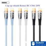 Cáp sạc nhanh cổng Type C ra ai phôn Remax RC-C061 20W đầu cắm trong suốt