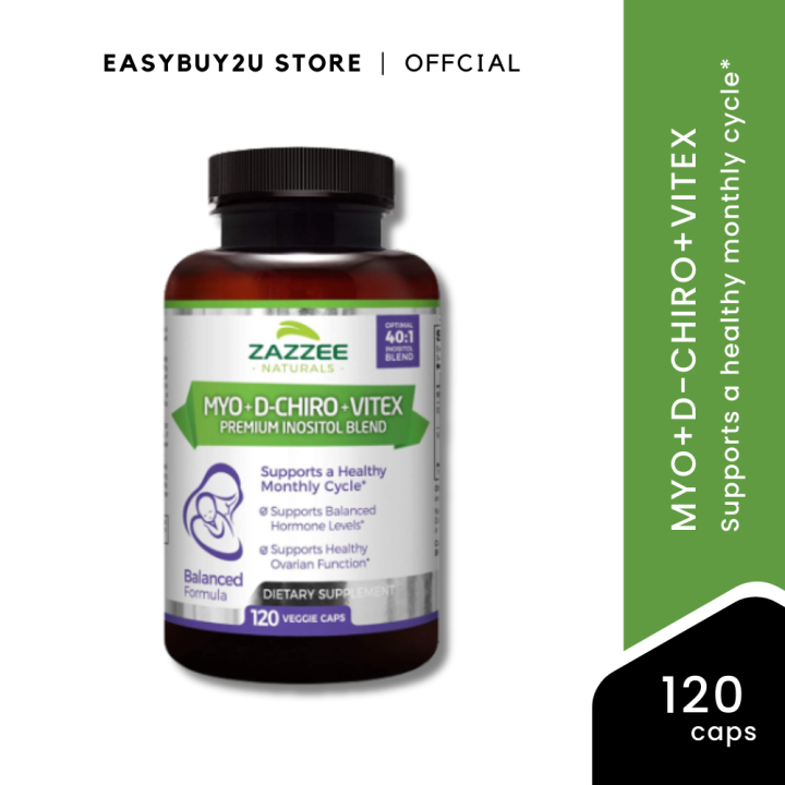 Zazzee MyoInositol+DChiro+Vitex Optimal 401 Inositol Ratio Supports