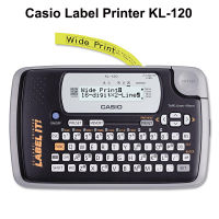 KL-120 CASIO ของแท้เครื่องพิมพ์ฉลากแบบพกพา Kl-120-l เครื่องฉลาก EZ สำหรับ6/9/12/18มม. สติ๊กเกอร์บาร์โค้ด XR-9WE XR-12WE XR-9X XR-6WE