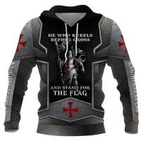 2023 NEW STYLE-2023 new style Men Hoodie Knights Templar God Wills It 3D All Over Printed Autumn Unisex Fashion Long Sleeve Pullover Sudadera Hombre(FREE CUSTOM NAME LOGO) Thin versatile sweater