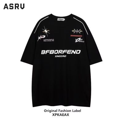 ASRV เสื้อยืดผู้ชาย เสื้อผ้าผู้ชาย t shirt for men เสื้อยืดแขนสั้นผู้ชายพิมพ์ลายเสื้อฮู้ดแขนยาวลำลองคอกลม