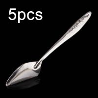 ✸○ 5 Pcs Baby Bird Pointed Feeding Spoon Stainless Steel Milk Medicine Parrot Feeder for All Baby Bird Peony Cockatiel