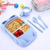 Child Lunch Box Cute Car Microwavable Bento Box Leak-Proof Portable Food Container Storage Box for Kids Large Size