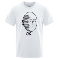 One Punch Man ไซตามะ Sensei Mens T เสื้อแฟชั่นแขนสั้นฤดูร้อนขนาดใหญ่เสื้อผ้าผ้าฝ้ายอะนิเมะเสื้อยืด