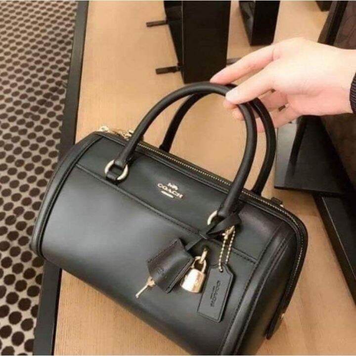 Original Coach F76705 Calf Leather Zoe Barrel Women's Satchel