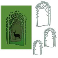 ▤◑ Layered Tree Forest Path Entrance Metal Scrapbooking Card Cover - Tree Metal - Aliexpress