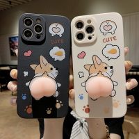 Corgi Peach Butt Case For OPPO A54 A52 A72 A92 A91 A15S A35 A73 A53 A74 A71 A5 A9 2020 Toy Cute 3D Cartoon Squishy Soft Cover