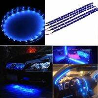 1Pc กันน้ำ15 Led 30ซม. รถ Super White Blue กันน้ำยืดหยุ่นรถ Daytime Running Light Soft Strip Backup Light