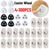 4-100pcs Self Adhesive Caster Wheels Universal Pulley Furniture Mini Swivel Casters Wheel Cabinet Trash Stainless Steel Roller Furniture Protectors  R