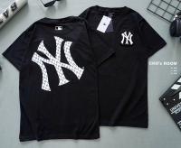 เสื้อยืดแขนสั้นสีพื้น MLB รุ่นสกรีนลายโลโก้ ทั้งหน้าและหลัง มาใหม่ เสื้อคอกลมผ้า Cotton อย่างดี ผ้าเนื้อดี สีไม่ตก