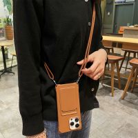 TPONE สำหรับ iPhone 11 Crossbody เสื้อสายเดี่ยวแบบครึ่งตัวสายคล้องสำหรับ iPhone 14 Pro Max 13 12ช่องเสียบบัตร TPU เคสครอบโทรศัพท์กันกระแทก