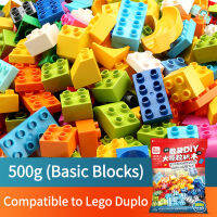 DIY บล็อกพื้นฐาน Duplo ของเล่นเพื่อการศึกษาสำหรับคลาสสิคสำหรับเด็กบล็อกตัวต่อของเล่นเด็กอนุบาลของเล่นสำหรับเด็กวัยหัดเดิน