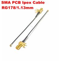 2 pcs Extension 50ohm Short RP-SMA/SMA Female Right Angle PCB Mount to Ufl IPX IPEX Connector Pigtail Cable 5cm 10cm 15cm 20cm