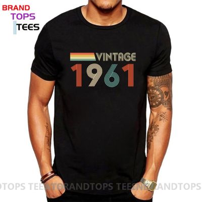 Vintage 1961 T Shirt Dad FatherS Day Tops Funny Born In 1961 T-Shirt Hello In Club Birthday Gifts Tshirt