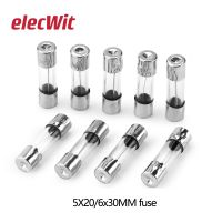 10pcs 6x30mm Glass Tube Fuse 5x20MM 0.1A 0.2A 0.5A 1A 2A 3A 4A 5A 6.3A 8A 10A 12A 15A 20A 30A 25A 250V Fast Blow Fuses Fusibles