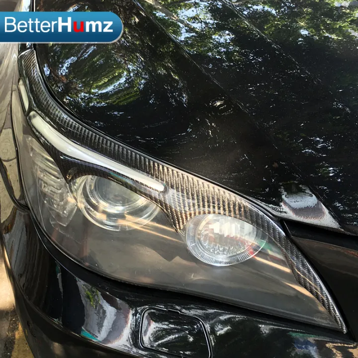 Carbon Fiber Headlights Eyebrows Eyelids for BMW e60 5 series Car