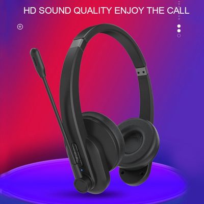 ZZOOI OY632 Wireless Headphone V5.0 Bluetooth-compatible Headset with Noise Cancelling Mic For Trucker Driver Call Customer Service