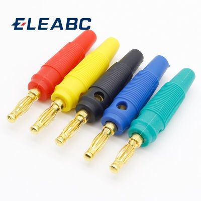 20pcs Gold Plated 4mm Banana Plug Screw To Speaker Amplifier Binding Post Test Probes Adapter LED Strip Lighting